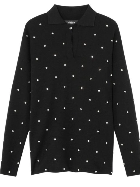 Versace stud-embellished Women shirt polo 0712